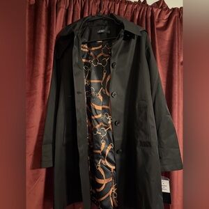 Ralph Lauren black rain trench coat